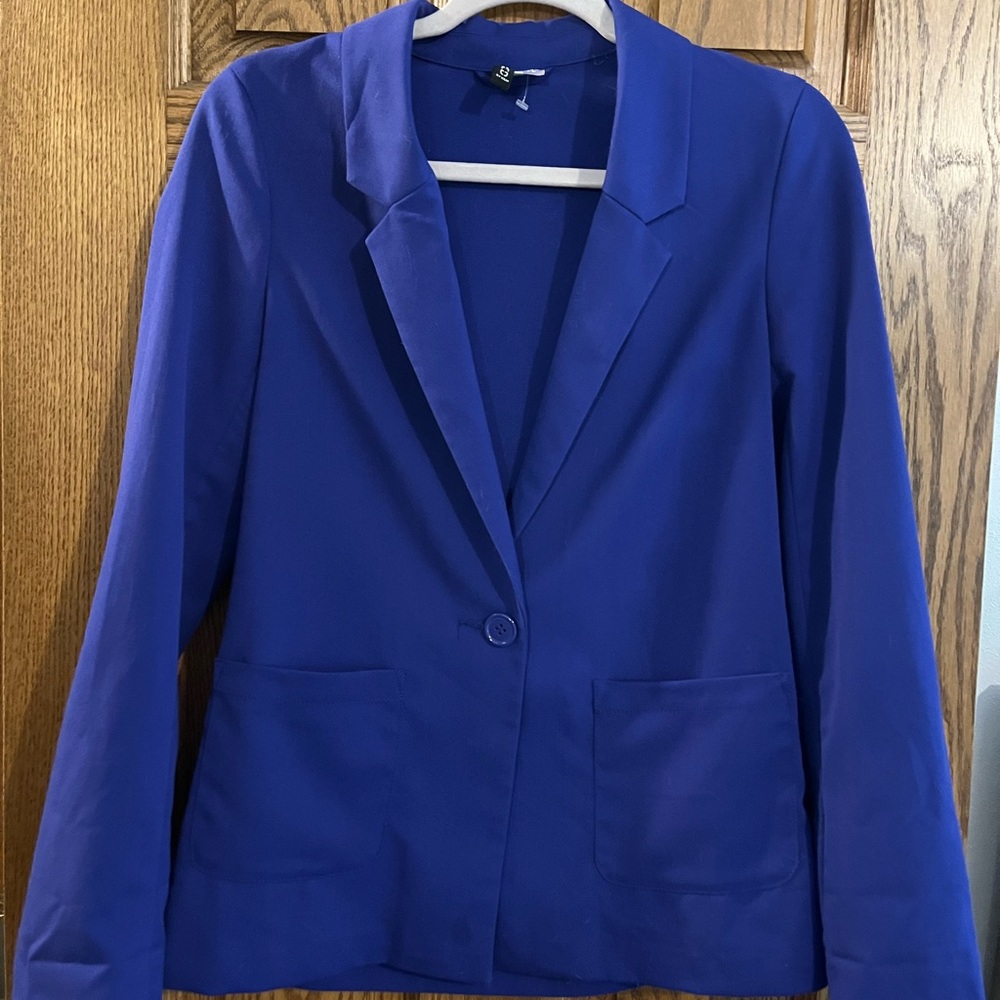 Blue Women's Single-Button Blazer